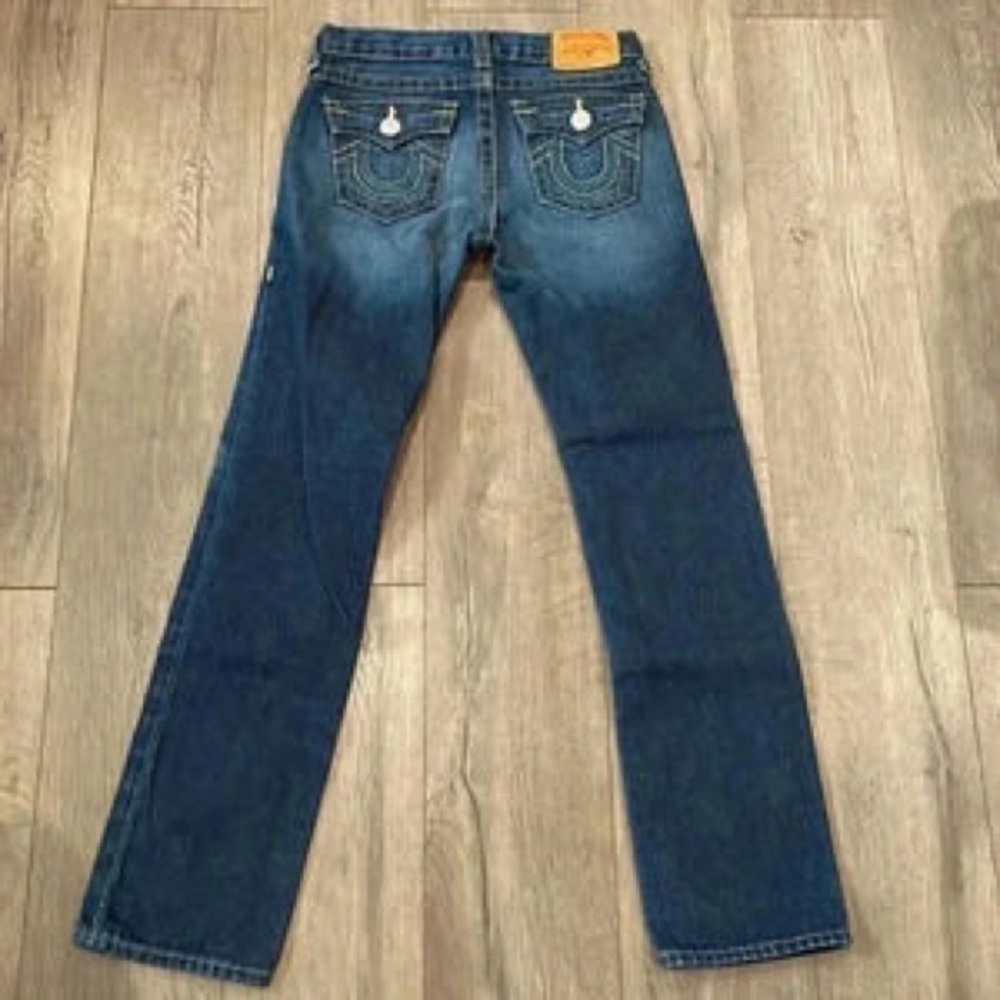 True Religion Kids Dark Blue Straight Leg Jeans - Picture 5 of 6